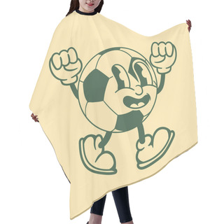 Personality  Vintage Character Design Of Soccer Ball Hair Cutting Cape