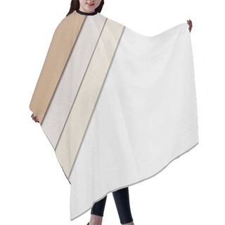 Personality  Abstract Background Concept With Pattern Of Earth Tones Colour Paper, Layers Of Blank Brown Paper And White, Cream Colour, Beige Colour Background. Hair Cutting Cape