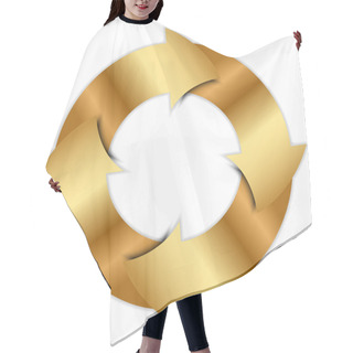 Personality  Vector Gold Arrows Circle Hair Cutting Cape