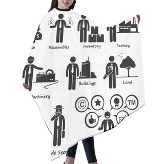 Personality  Company Business Assets Pictogram Hair Cutting Cape
