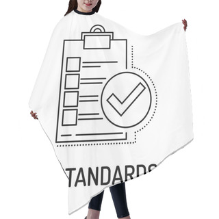 Personality  STANDARDS Line Icon Hair Cutting Cape