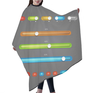 Personality  Modern Color Loading Bars Set Hair Cutting Cape