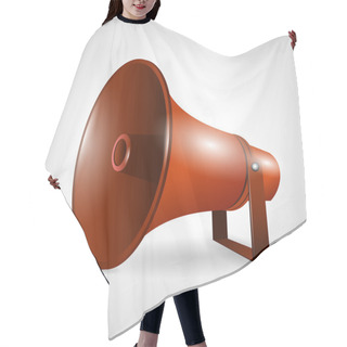 Personality  Loudspeaker Or Megaphone Isolated On White Background Hair Cutting Cape
