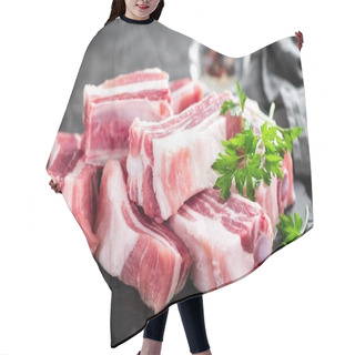 Personality  Pork Ribs, Raw Meat Hair Cutting Cape