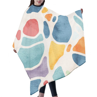 Personality  Seamless Paint Blobs Between Lines Naive Design Hair Cutting Cape