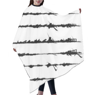 Personality  Set Of Grungy Brush Strokes Hair Cutting Cape