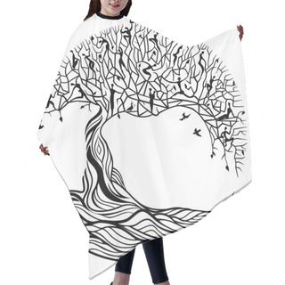 Personality  Tree Of Life On A White Background Hair Cutting Cape