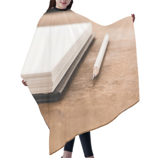 Personality  Pencil And Notebook On Table Hair Cutting Cape