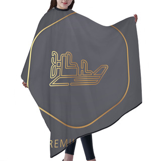 Personality  Boat Golden Line Premium Logo Or Icon Hair Cutting Cape