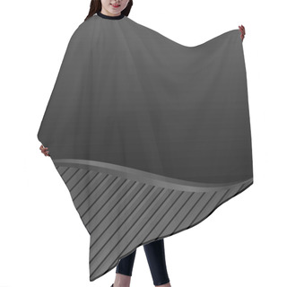 Personality  Black Abstract Background With Curved Divider Hair Cutting Cape