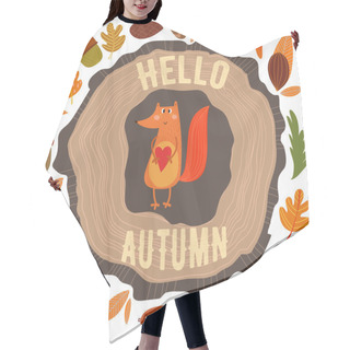 Personality  Autumn Card With Fox Hair Cutting Cape
