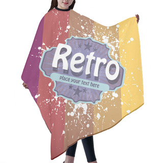 Personality  Vector Retro Colorful Background. Hair Cutting Cape