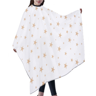 Personality  Abstract Pattern With Bright Stars On White Background Hair Cutting Cape