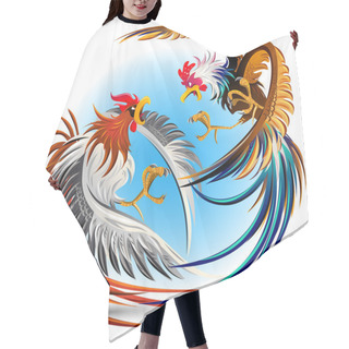 Personality  Cockfight Fighting Cocks Hair Cutting Cape