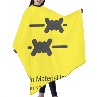 Personality  Barbed Wire Minimal Bright Yellow Material Icon Hair Cutting Cape
