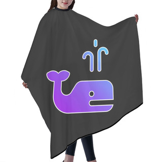 Personality  Blue Whale Blue Gradient Vector Icon Hair Cutting Cape