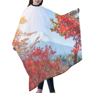Personality  Mount Fuji And Red Maple Trees Hair Cutting Cape