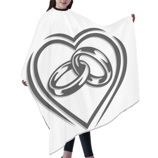 Personality  Wedding Ring In Heart Hair Cutting Cape