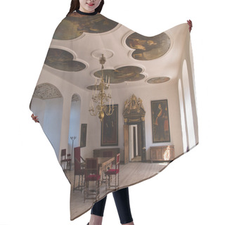 Personality  Interior Of A Hall In A Castle Hair Cutting Cape