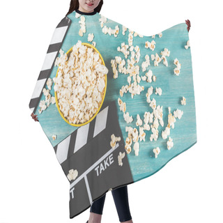 Personality  Popcorn And Movie Clapper Hair Cutting Cape