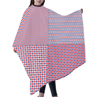 Personality  Red White And Blue Patterns Hair Cutting Cape
