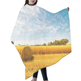 Personality  Hay And Straw Bales In Field Hair Cutting Cape