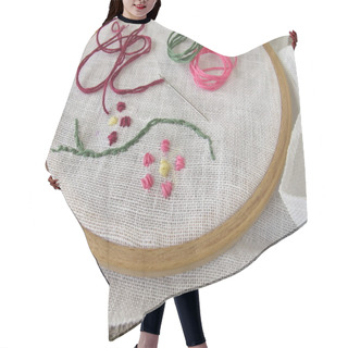 Personality  Embroidery With Flower Tendril Hair Cutting Cape