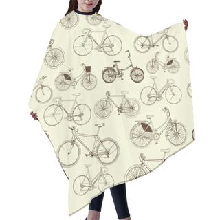Personality  Bicycles, Seamless Pattern Hair Cutting Cape