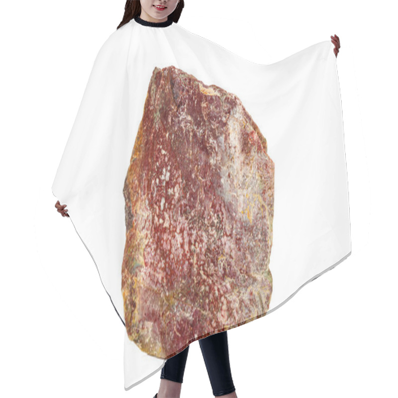 Personality  Macro Stone Jasper Mineral On White Background Hair Cutting Cape