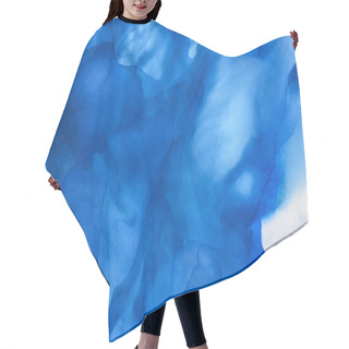 Personality  Bright Blue Splashes Of Alcohol Ink As Abstract Backdrop Hair Cutting Cape