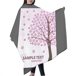 Personality  Flyer Or Cover Design - Spring Time, Cherry Blossoms Hair Cutting Cape