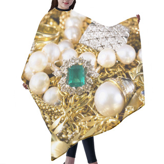 Personality  Gold Jewelry Hair Cutting Cape