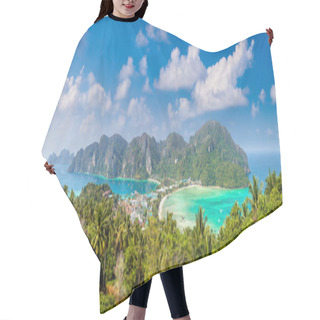 Personality  Panorama Of Phi Phi Don Island, Thailand In A Summer Day Hair Cutting Cape