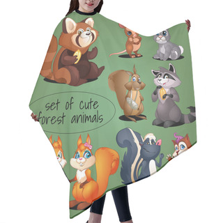 Personality  Set Of Adorable Woodland Creatures Hair Cutting Cape