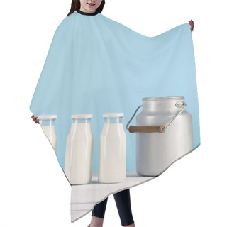 Personality  Glass Bottles Of Milk With Can Hair Cutting Cape