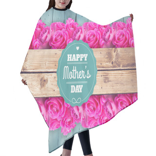 Personality  Composite Image Of Mothers Day Greeting Hair Cutting Cape
