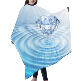 Personality  Blue Diamond With Reflection Hair Cutting Cape