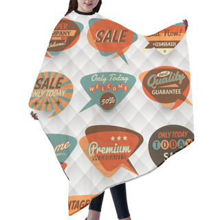 Personality  Vintage Style Speech Bubbles Cards Hair Cutting Cape