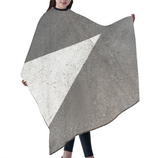 Personality  White Painted Arrow On Asphalt Road Hair Cutting Cape