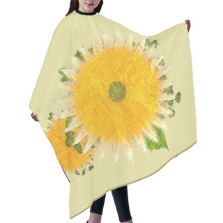 Personality  Messy Grungy Flowers On Shabby Background Hair Cutting Cape