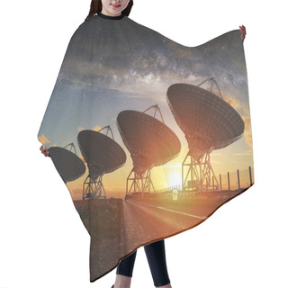 Personality  Radio Telescope View At Night Hair Cutting Cape