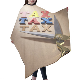 Personality  Cutting Or Tax Refund Concept Hair Cutting Cape