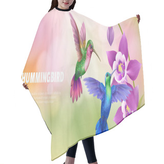 Personality  Hummingbird Background Illustration Hair Cutting Cape