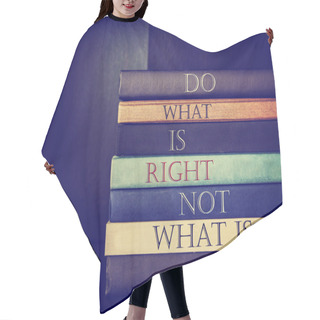 Personality  Inspirational Quote With Stack Of Books Hair Cutting Cape