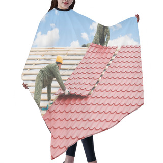 Personality  Roofing Work With Metal Tile Hair Cutting Cape