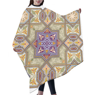 Personality  Arabesque Pattern With Detailed Ornament Hair Cutting Cape