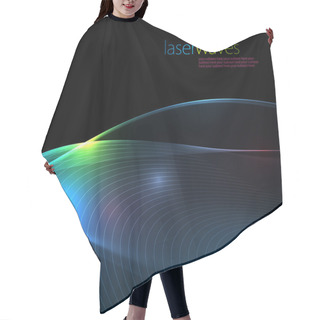 Personality  Retro Laser Wave Background Hair Cutting Cape