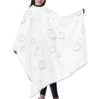 Personality  Water Drops On White Background Illustration  Hair Cutting Cape