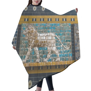 Personality  Lion On Babylonian Mosaic, Fragment Of The Ishtar Gate In Istanb Hair Cutting Cape