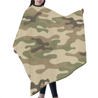 Personality  Texture Military Camouflage Repeats Seamless Army Green Hunting Hair Cutting Cape